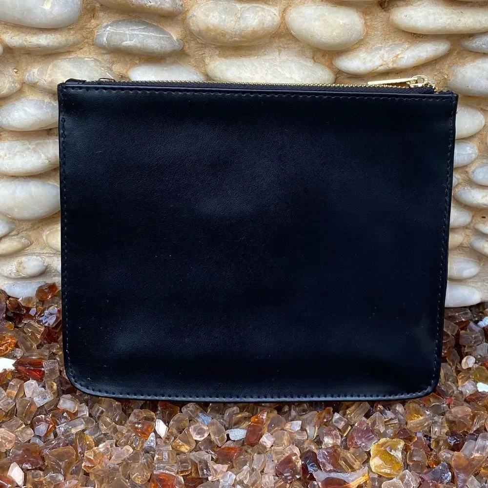 Yves Saint Laurent (YSL) Beaute Black Clutch/Pouch with Gold Detailing. EUC!